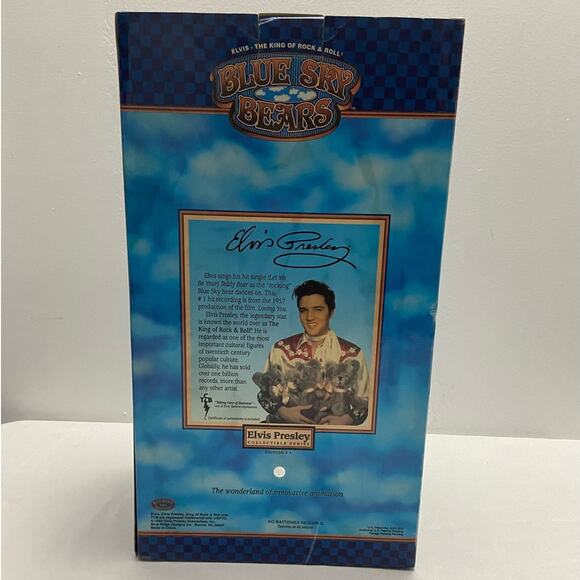 Blue Sky Bears Elvis Presley Dances Sings Original Box Certificate Authenticity - Picture 12 of 15